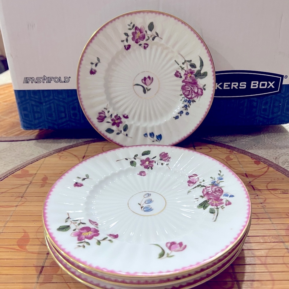 Set of 4 LIMOGES France AA. Lanternier Limoges 4 Salad 7” Plates.